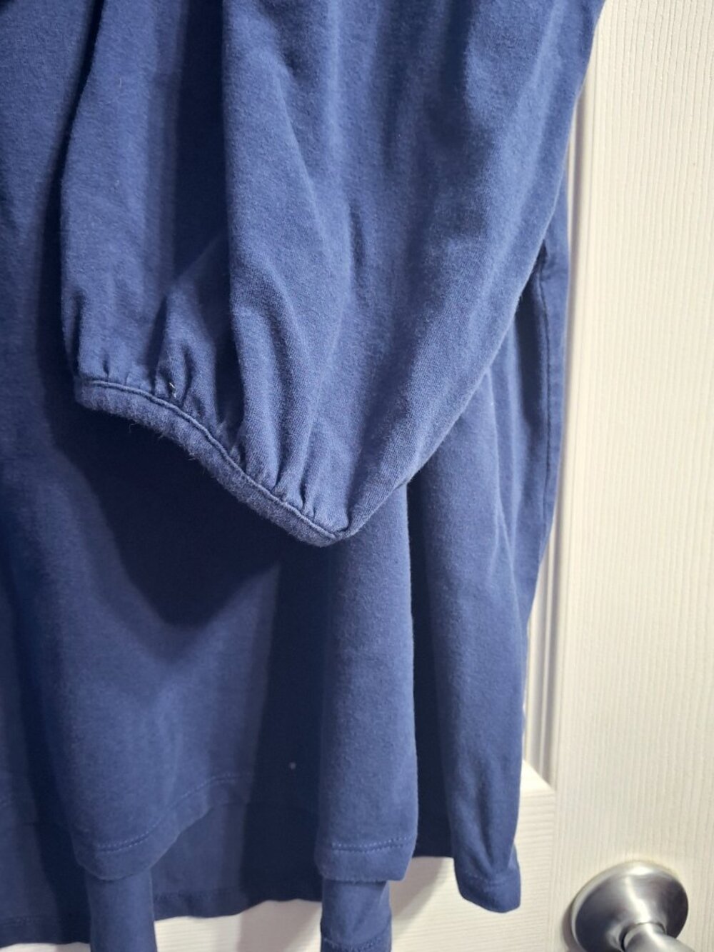 Isaac Mizrahi Live Blue Eyelet Yoke Tunic Top, Size 3X - Picture 4 of 7